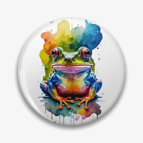 Item preview, Cute  American Bullfrog Watercolor Painting designed and sold by StefanSchmitArt.