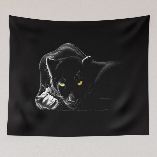 Item preview, Black panther in vigil. designed and sold by digiartxfree.