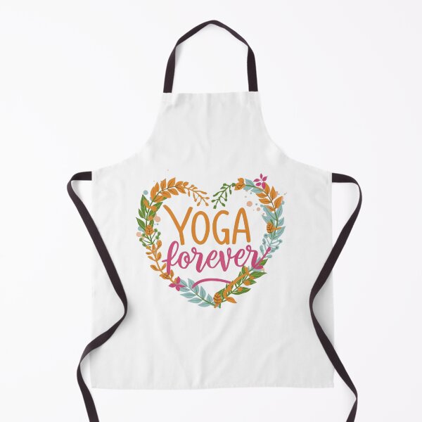 Item preview, Cute Yoga Forever message in colorful heart designed and sold by Bela Mehta.