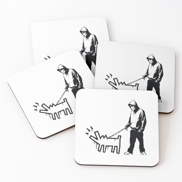 Item preview, Banksy Thug with a Barking Dog designed and sold by RoleyPoleyHami.