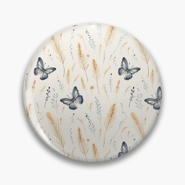 Item preview, Butterflies Wheat Seamless Pattern designed and sold by Sototos® ⭐⭐⭐⭐⭐.