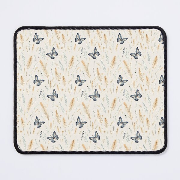 Item preview, Butterflies Wheat Seamless Pattern designed and sold by Sototos® ⭐⭐⭐⭐⭐.