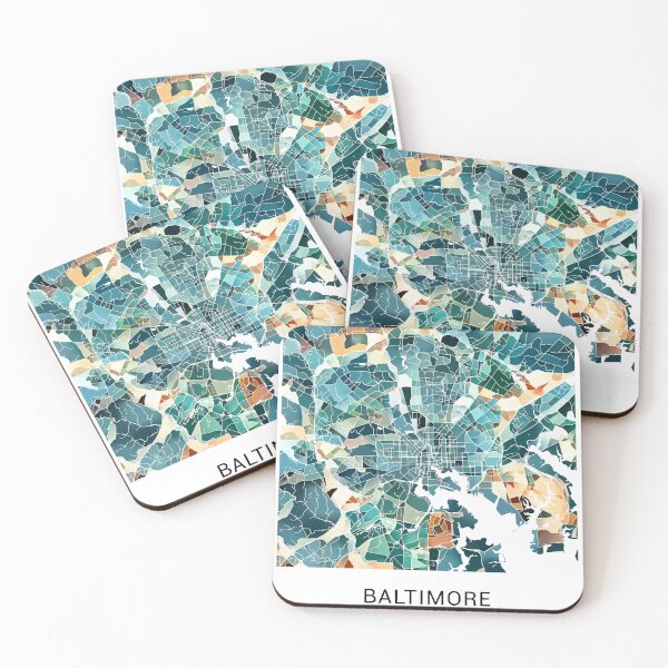 Item preview, Baltimore Maryland Named City Map - Lush Green designed and sold by StylishStacks.