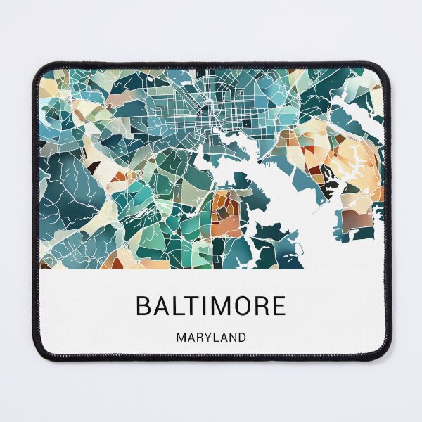 Item preview, Baltimore Maryland Named City Map - Lush Green designed and sold by StylishStacks.