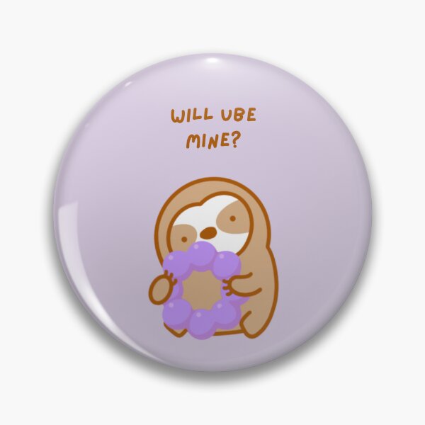 Item preview, Valentine Will You Be Mine Ube Mochi Donut Sloth  designed and sold by theslothinme.