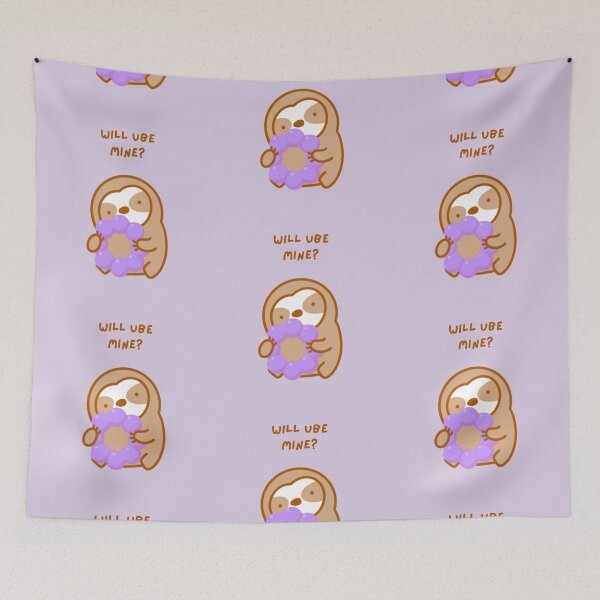 Item preview, Valentine Will You Be Mine Ube Mochi Donut Sloth  designed and sold by theslothinme.