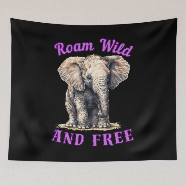 Item preview, Roam Wild And Free. elephant face designed and sold by ElephantVibes.