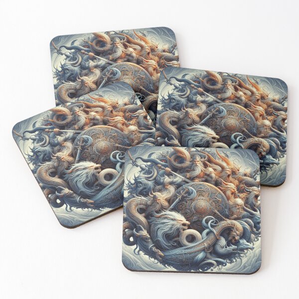 Item preview, Guardian of Dragons: Viking Shield Amidst Flames designed and sold by Paubiz.