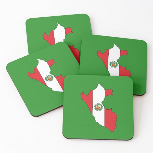 Item preview, Peru country shape flag designed and sold by Rachael Taylor.