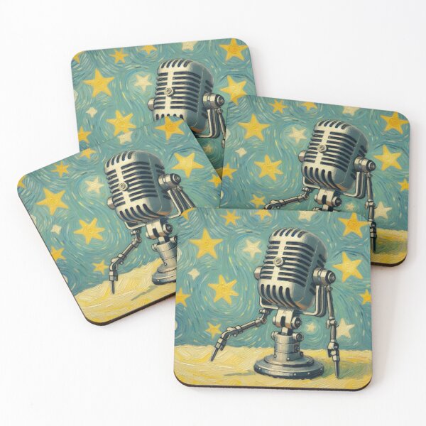 Item preview, Impressionist Style Vintage Microphone Robot designed and sold by Star-Fragment.