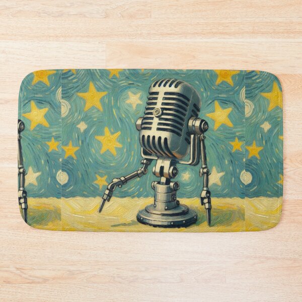 Item preview, Impressionist Style Vintage Microphone Robot designed and sold by Star-Fragment.