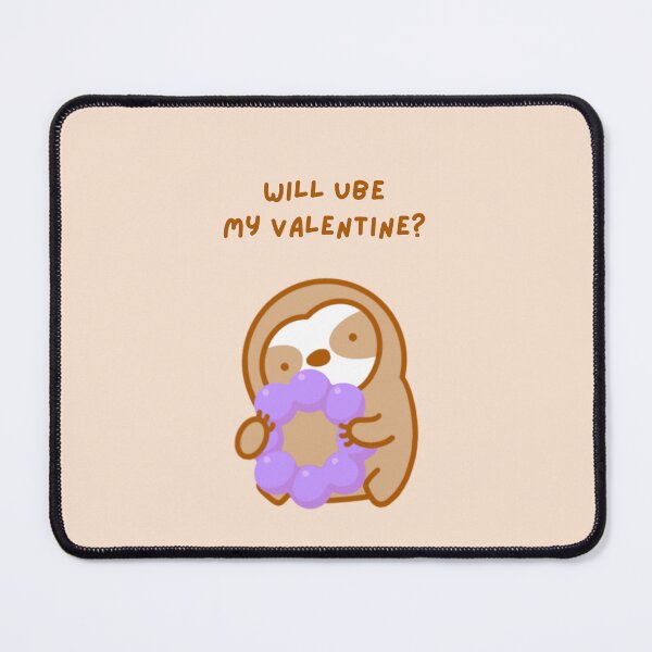 Item preview, Will You Be My Valentine Ube Mochi Donut Sloth designed and sold by theslothinme.