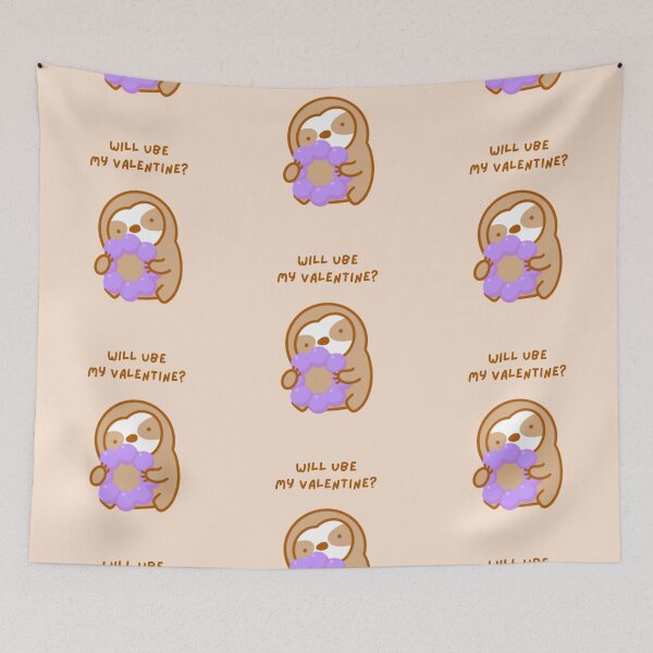Item preview, Will You Be My Valentine Ube Mochi Donut Sloth designed and sold by theslothinme.