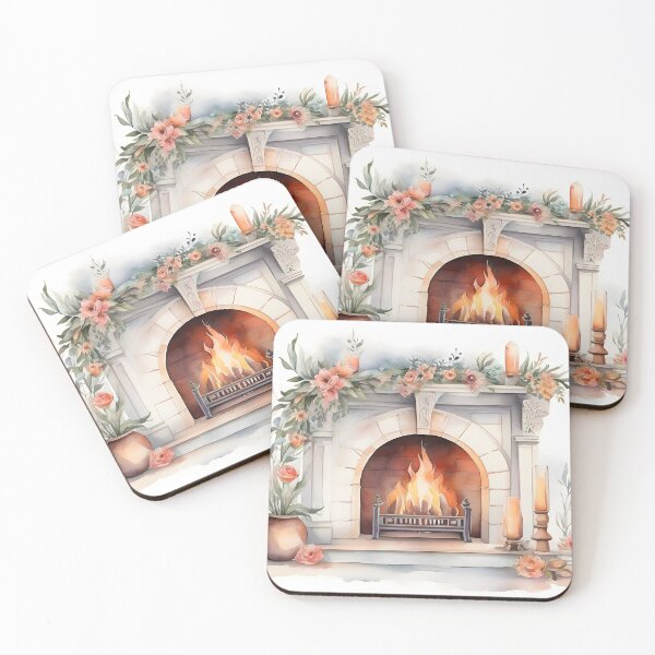 Item preview, Hommy Vintage fireplace watercolor with boho style designed and sold by Jayjaynaenae.