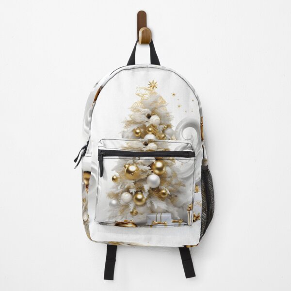 Item preview, Abstract white ceramic Christmas tree with gold accents designed and sold by dcrc.