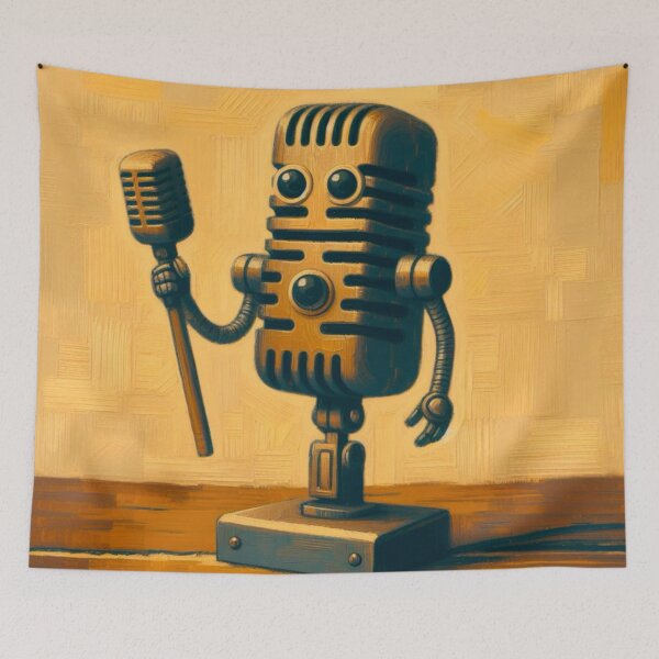 Item preview, Vintage Microphone Robot Talking into a Microphone designed and sold by Star-Fragment.