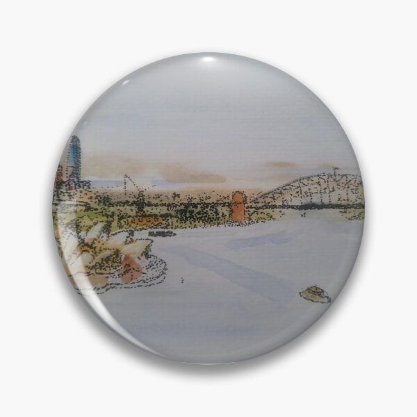 Item preview, Sydney Harbour Watercolour Dotwork designed and sold by Drawn By Hand Designs.