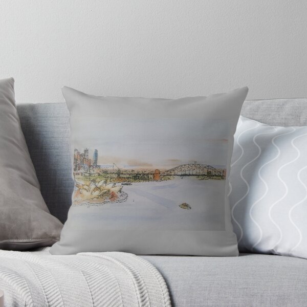 Item preview, Sydney Harbour Watercolour Dotwork designed and sold by Drawn By Hand Designs.