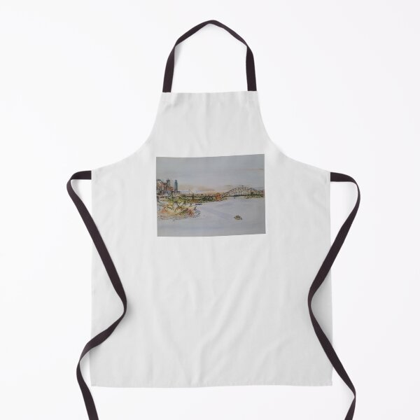 Item preview, Sydney Harbour Watercolour Dotwork designed and sold by Drawn By Hand Designs.