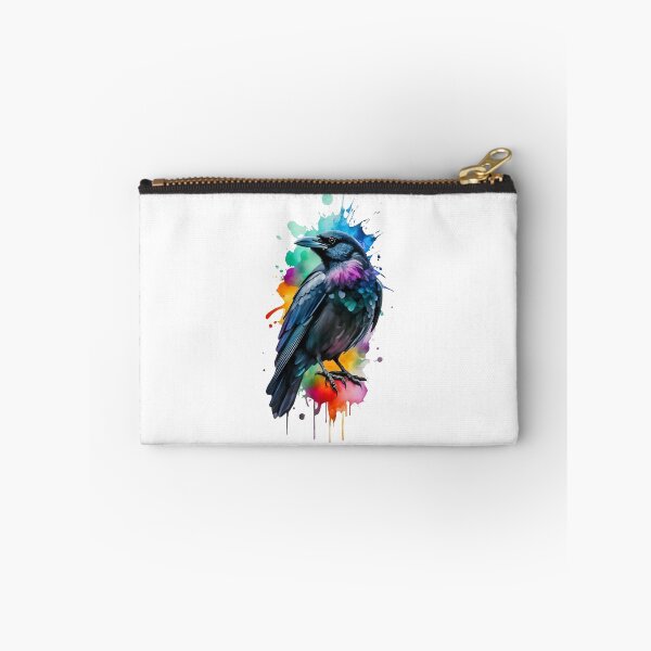 Item preview, American Crow Watercolor Painting Colorful designed and sold by StefanSchmitArt.
