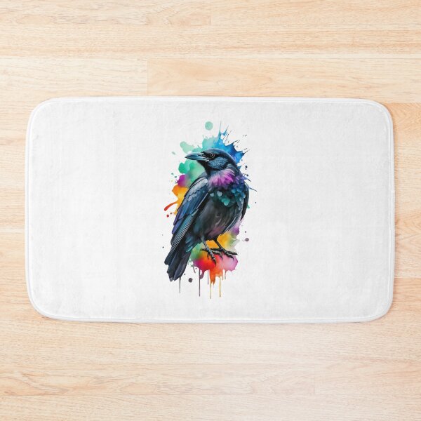 Item preview, American Crow Watercolor Painting Colorful designed and sold by StefanSchmitArt.
