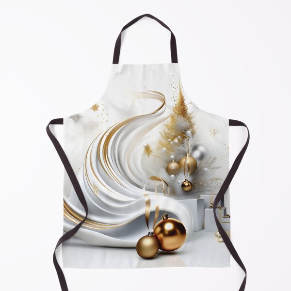 Item preview, Árbol de Navidad de cerámica blanca abstracto con detalles dorados designed and sold by dcrc.