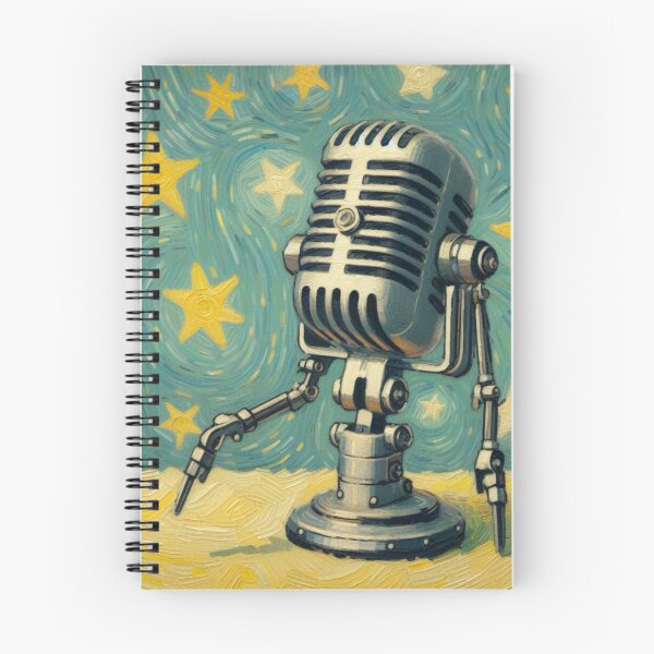 Item preview, Impressionist Style Vintage Microphone Robot designed and sold by Star-Fragment.