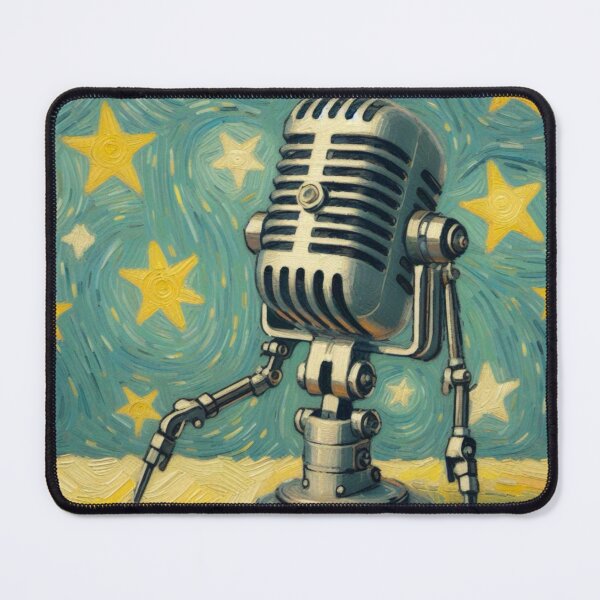 Item preview, Impressionist Style Vintage Microphone Robot designed and sold by Star-Fragment.