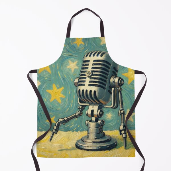 Item preview, Impressionist Style Vintage Microphone Robot designed and sold by Star-Fragment.