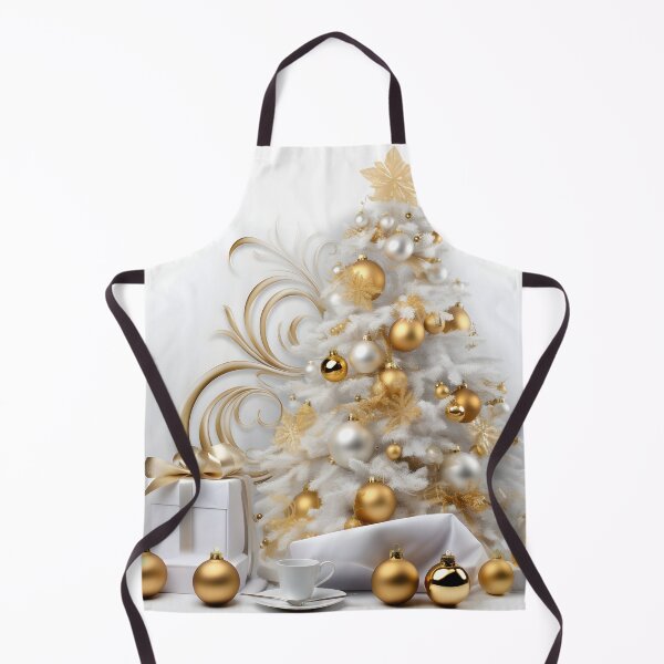 Item preview, Árbol de Navidad de cerámica blanca abstracto con detalles dorados designed and sold by dcrc.