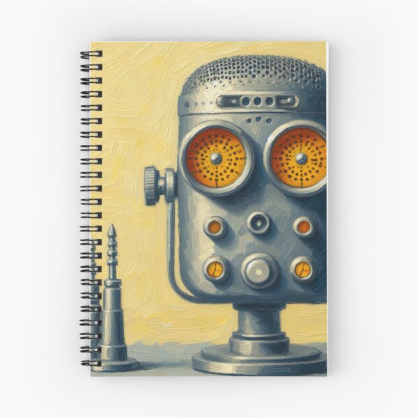 Item preview, Impressionist Style Vintage Microphone Turned Robot designed and sold by Star-Fragment.