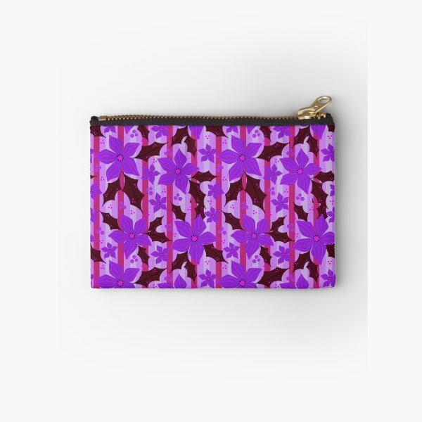 Item preview, Retro Christmas floral and freshness of blooms. in purple palate designed and sold by Kaushlydraw.