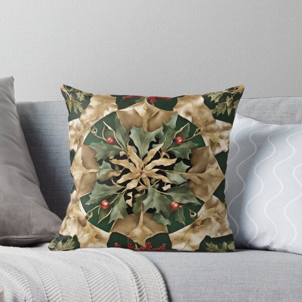 Item preview, Golden Holly Kaleidoscope designed and sold by cozycozyart.