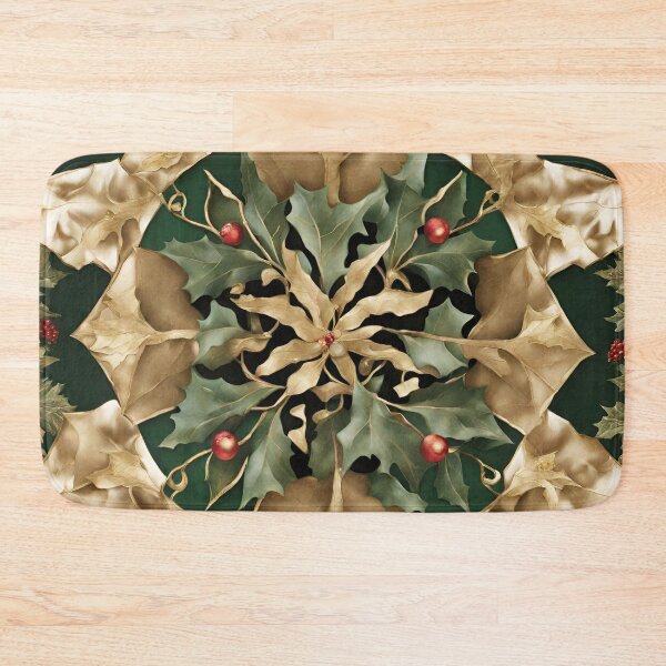 Item preview, Golden Holly Kaleidoscope designed and sold by cozycozyart.