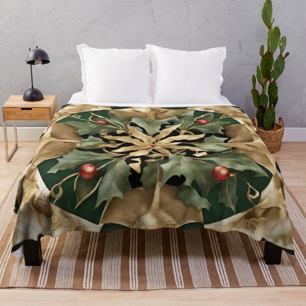 Item preview, Golden Holly Kaleidoscope designed and sold by cozycozyart.