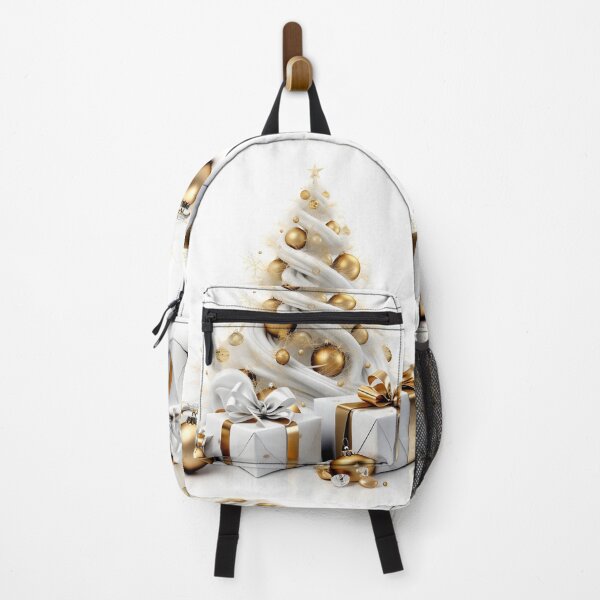 Item preview, Abstract white ceramic Christmas tree with gold accents designed and sold by dcrc.