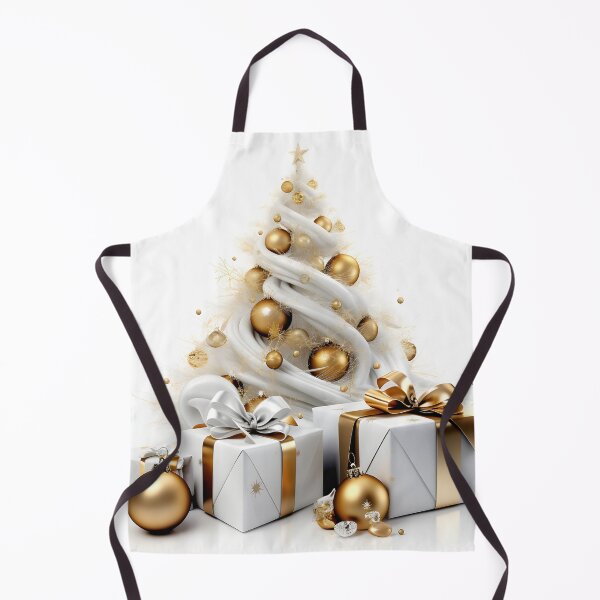 Item preview, Árbol de Navidad de cerámica blanca abstracto con detalles dorados designed and sold by dcrc.