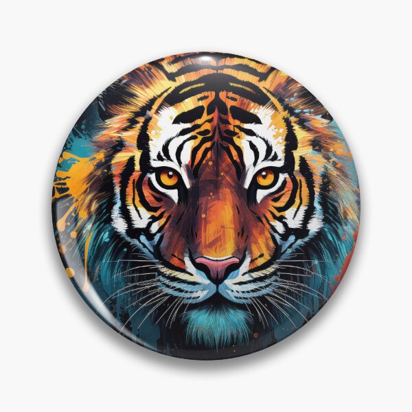 Item preview, Colorful Tiger on Black 02 designed and sold by Elisabeth Lucas.