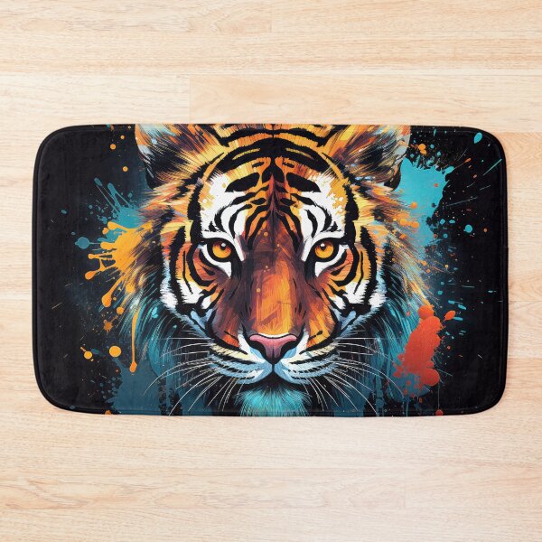 Item preview, Colorful Tiger on Black 02 designed and sold by Elisabeth Lucas.