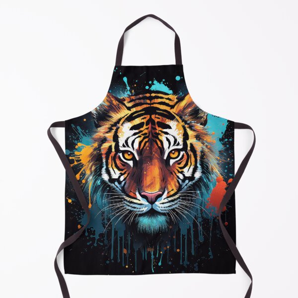 Item preview, Colorful Tiger on Black 02 designed and sold by Elisabeth Lucas.