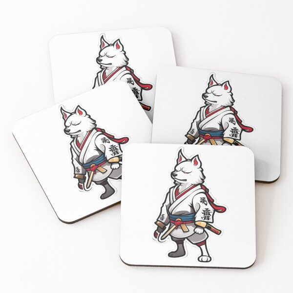 Item preview, Japan samurai white dog designed and sold by KorArtStudio.