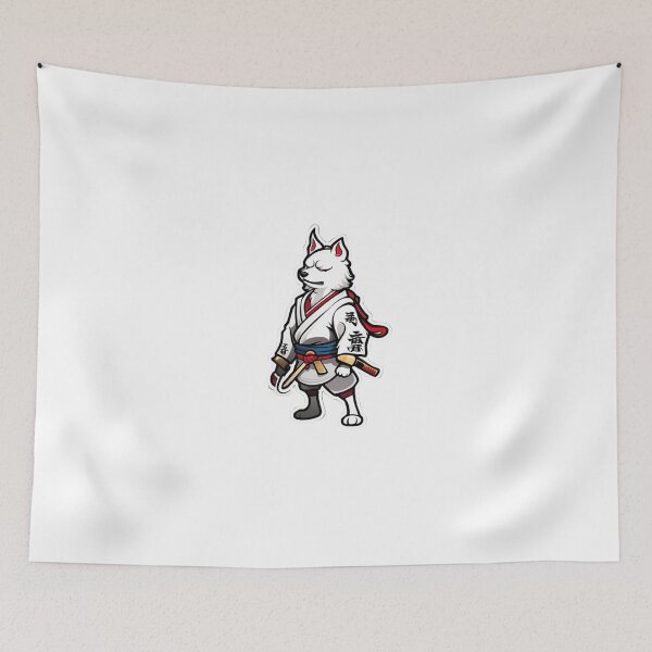 Item preview, Japan samurai white dog designed and sold by KorArtStudio.