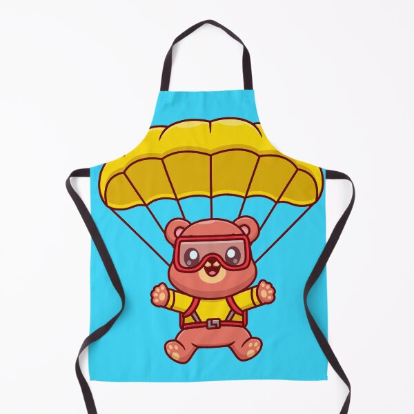 Item preview, Airborne Adventure: Cute Bear Flying with Parachute Cartoon Vector Icon Illustration designed and sold by hjian8219.