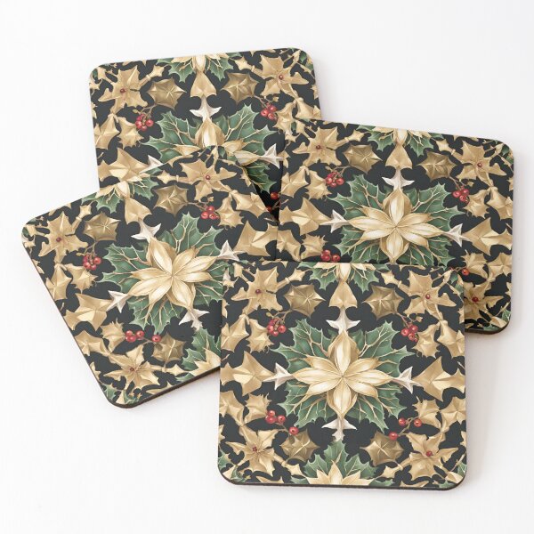 Item preview, Metallic Holly Spectacle designed and sold by cozycozyart.