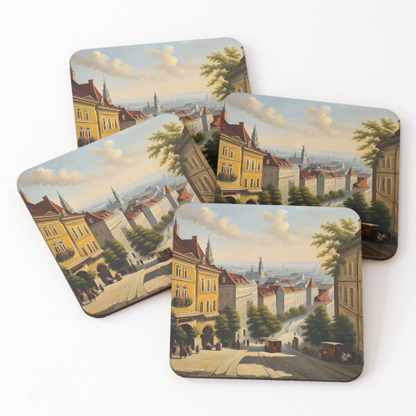 Item preview, Painting of Vienna Austria Skyline designed and sold by galactify.