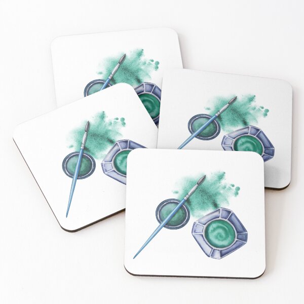 Item preview, Emerald Green Ink with Brush designed and sold by SvettyArt.