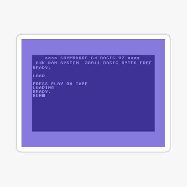 Commodore 64 Boot Screen - Load a Tape Sticker