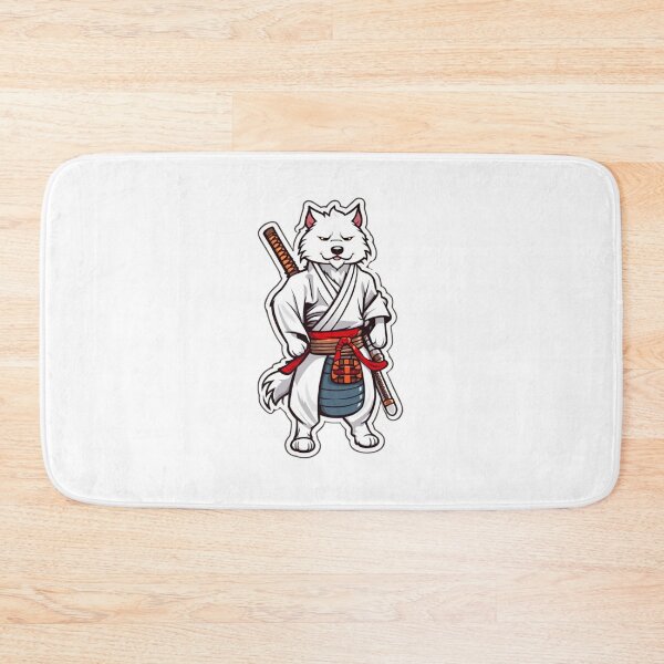 Item preview, Cute Japan samurai white dog designed and sold by KorArtStudio.