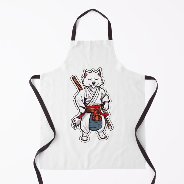 Item preview, Cute Japan samurai white dog designed and sold by KorArtStudio.