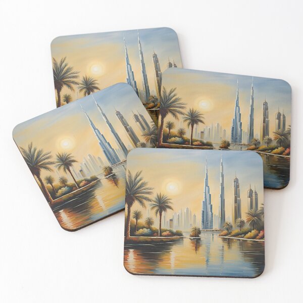 Item preview, Painting of Dubai United Arab Emirates Skyline designed and sold by galactify.